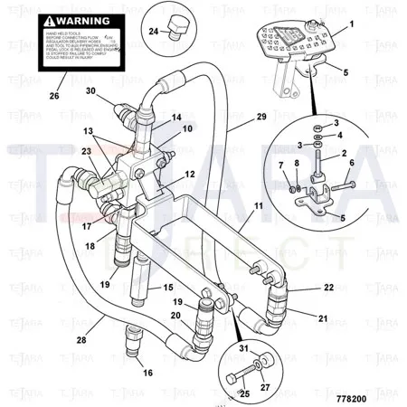 JCB Part No.# 45/920048, COUPLING QR MALE HQ12 - 12SAE - JCB Spare Parts