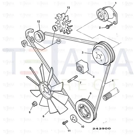 JCB Part No.# 02/200521, V-BELT (PAIR) - JCB Spare Parts