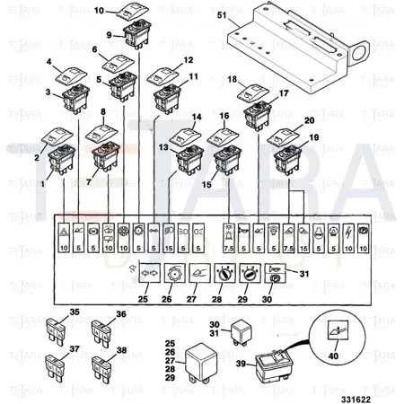JCB Part No.# 701/58716, (W) (P) SWITCH DECAL RESET - JCB Spare Parts