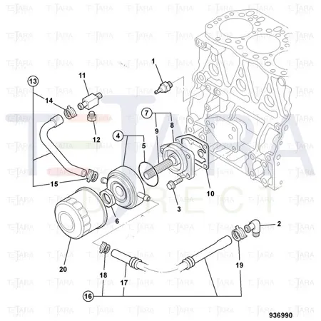 JCB Part No.# 02/971445, Switch Oil Pressur - JCB Spare Parts