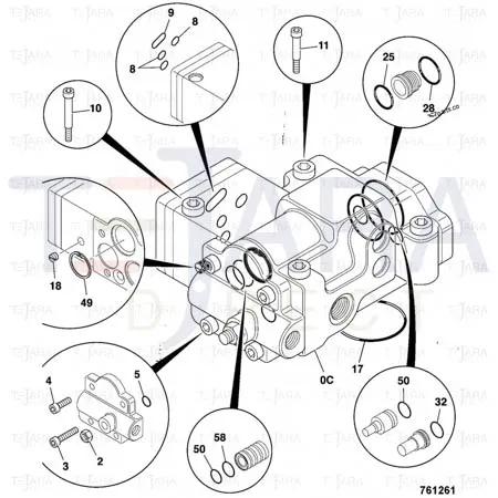 JCB Part No.# 20/950631, VALVE PROPORTIONAL - JCB Spare Parts