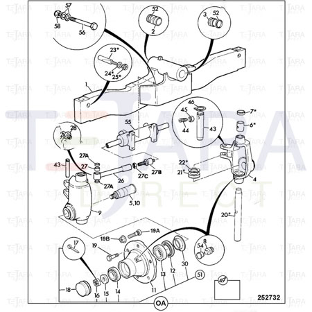 JCB Part No.# 811/70012, PIVOT PIN 25x114 - JCB Spare Parts