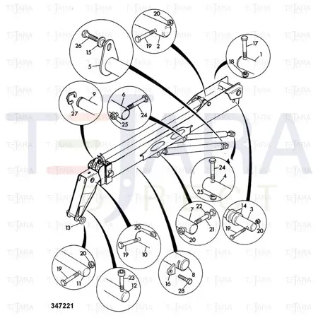 JCB Part No.# 811/90197, P/PIN 49.92/49.82*188 - JCB Spare Parts
