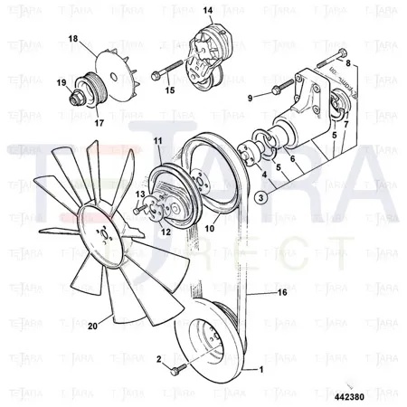 JCB Part No.# 30/925695, FAN 24" COOLING - JCB Spare Parts
