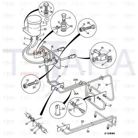 JCB Part No.# 123/03230, PIPE RH - JCB Spare Parts