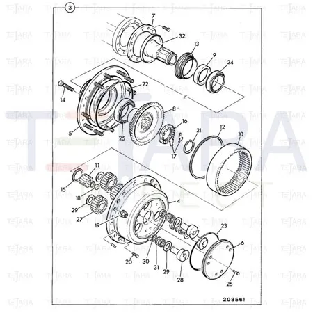 JCB Part No.# 904/50032,  SEAL- HUB (FREUDENBERG M - JCB Spare Parts