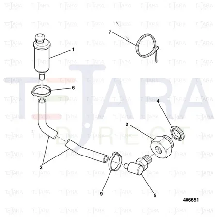 JCB Part No.# 648/21318, RUBBER HOSE 880MM LG - JCB Spare Parts