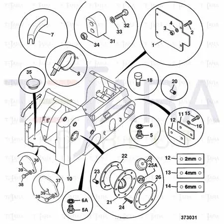 JCB Part No.# 247/00366, SPACER 4MM - JCB Spare Parts
