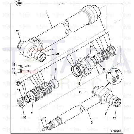 JCB Part No.# 903/21061, KIT - REPAIR DIPPER - JCB Spare Parts