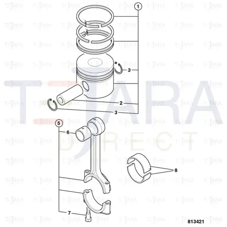 JCB Part No.# 02/940037, Bolt con-rod - JCB Spare Parts