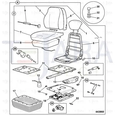 JCB Part No.# 40/910676, Kit Bump Stop - JCB Spare Parts