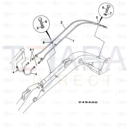 JCB Part No.# 830/12878, Pipe bucket ram head side JS175W - JCB Spare Parts