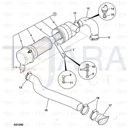 JCB Part No.# 32/922100, END COVER KIT - JCB Spare Parts