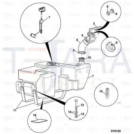 JCB Part No.# 160/12669, STRAP TANK ASSY - JCB Spare Parts
