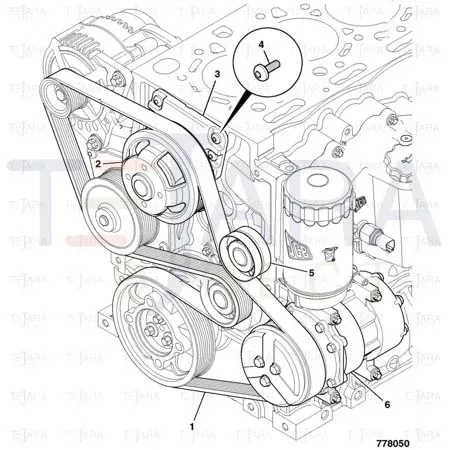 JCB Part No.# 320/08552, BELT 8PK1981 AR3 - JCB Spare Parts