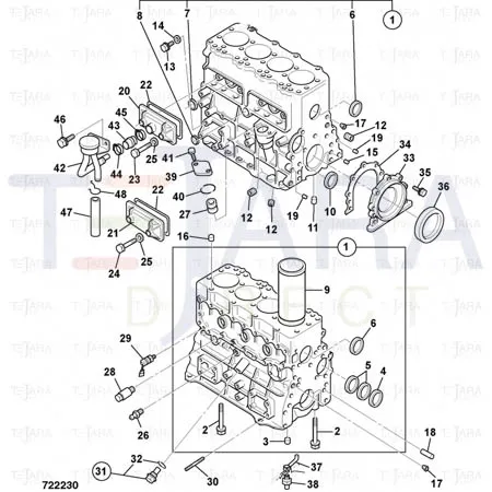 JCB Part No.# 02/801525, SEAL OIL, REAR - JCB Spare Parts