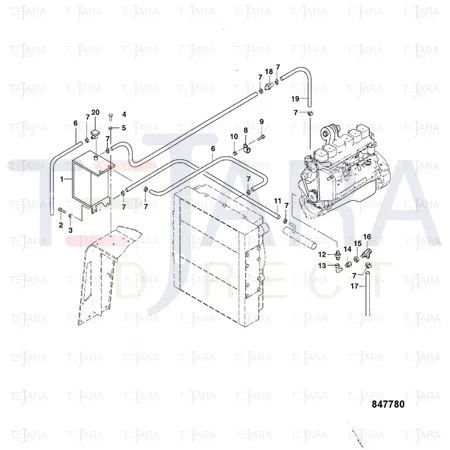 JCB Part No.# 4010/40510, RADIATOR CAP - 80KPA - JCB Spare Parts