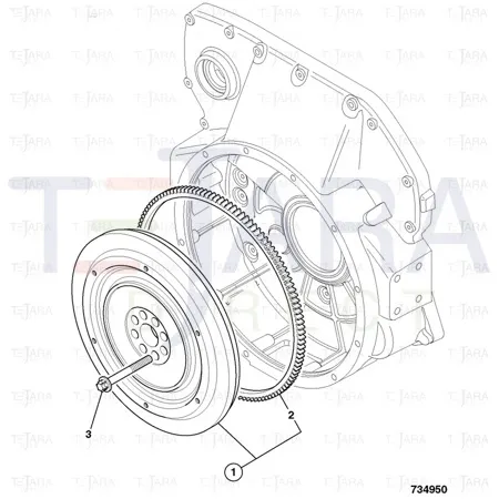 JCB Part No.# 320/03148, FLYWHEEL GA.P42 VOITH - JCB Spare Parts