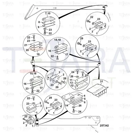JCB Part No.# 331/40824, WEAR PAD ASSEMBLY - JCB Spare Parts