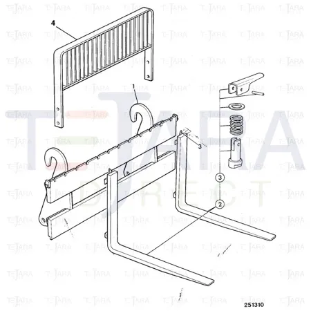 JCB Part No.# 123/01374, FORKS - JCB Spare Parts