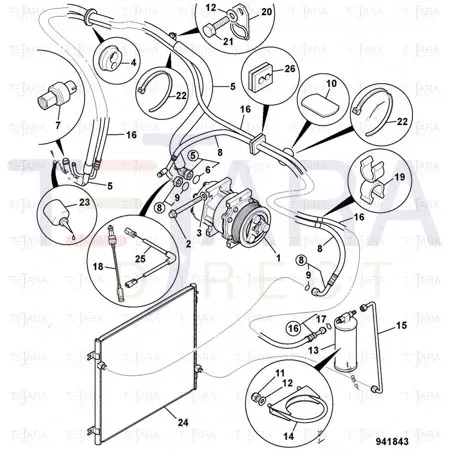 JCB Part No.# 332/R5898, HIGH PRESSURE SWITCH 660946 - JCB Spare Parts