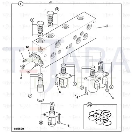 JCB Part No.# 25/223168, Kit-valve solenoid - JCB Spare Parts
