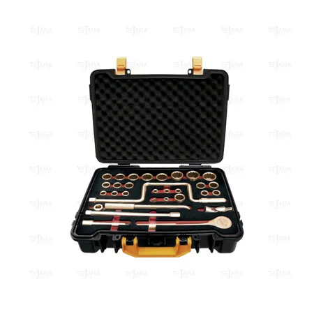SET OF 31 SOCKET WRENCHES 1/2" (5/16" - 1.1/4" 12 EDGES) NON SPARKING Al-Bron - EGA Master