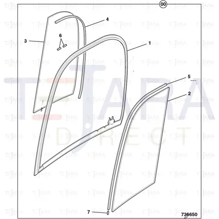 JCB Part No.# 331/33413, Seal flock section 200 metre roll - JCB Spare Parts