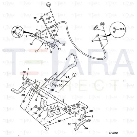 JCB Part No.# 831/00140, BUSH FLANGED - JCB Spare Parts