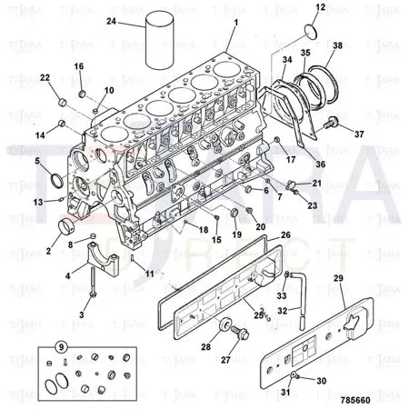 JCB Part No.# 02/911473, PANEL NOISE - JCB Spare Parts
