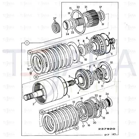 JCB Part No.# 907/52700, BEARING-TAPER ROLLER - JCB Spare Parts