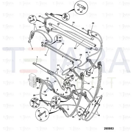 JCB Part No.# 335/08251, WA FEED PIPE FRONT - JCB Spare Parts