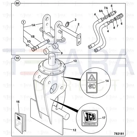 JCB Part No.# 1606/0005, ADAPTOR G3/4A-G1/4A - JCB Spare Parts
