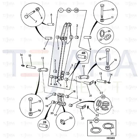 JCB Part No.# 232/02007, PIN PIVOT - JCB Spare Parts