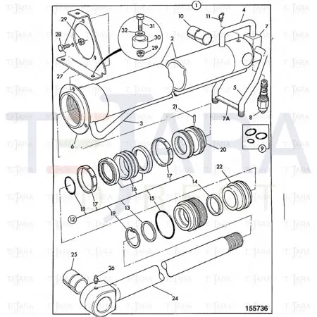 JCB Part No.# 991/00130, KIT RAM SEAL - JCB Spare Parts