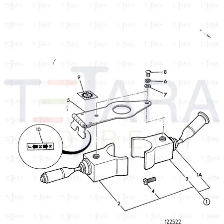 JCB Part No.# 701/55000,  R.HCOLUMNSWITCH-LIGHTS - JCB Spare Parts