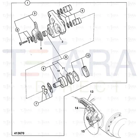 JCB Part No.# 331/17273, CABLE REACTION BRACKET - JCB Spare Parts