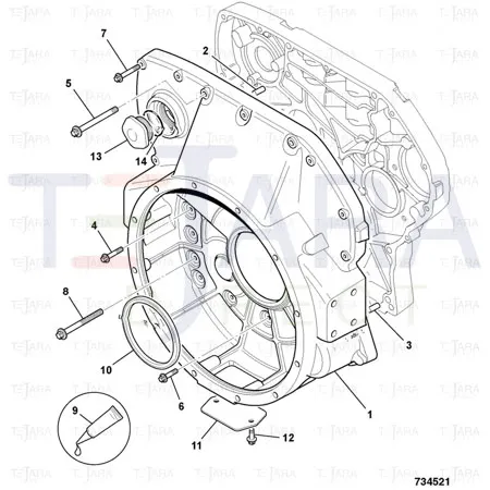 JCB Part No.# 320/01528, DOWEL 12 x 25(KANBAN) - JCB Spare Parts