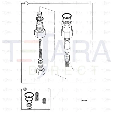 JCB Part No.# 25/618902, KIT-REPAIR RELIEF - JCB Spare Parts