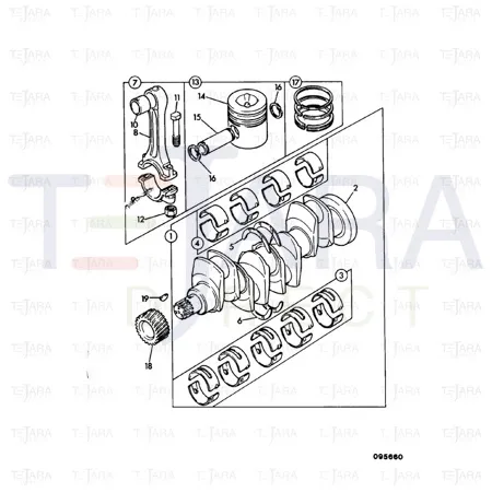 JCB Part No.# 02/192004, MAIN BRG. SET - .020 - JCB Spare Parts