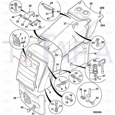 JCB Part No.# 331/26981, STRIKER bonnet catch - JCB Spare Parts