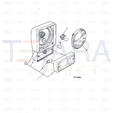 JCB Part No.# 262/68200, SS.P.N700/34000 HEADLAMP - JCB Spare Parts