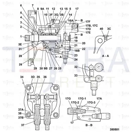 JCB Part No.# 20/951062, Valve assembly - JCB Spare Parts