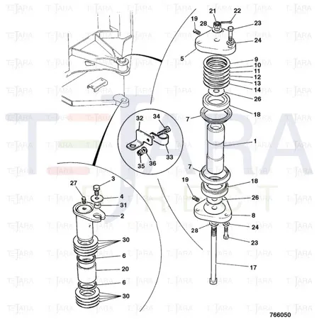 JCB Part No.# 826/01443, SLOTTED HEX. NUT - JCB Spare Parts