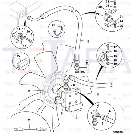 JCB Part No.# 631/80062, HOSE G1/4 LP 5150MM - JCB Spare Parts