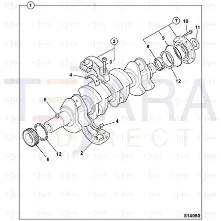 JCB Part No.# 02/940032, Bearing main rear - JCB Spare Parts