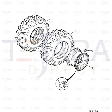 JCB Part No.# 826/01008, WHEEL NUT 3/4"UNF - JCB Spare Parts