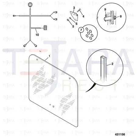 JCB Part No.# 162/02708, HINGE PLASTIC  TLT - JCB Spare Parts