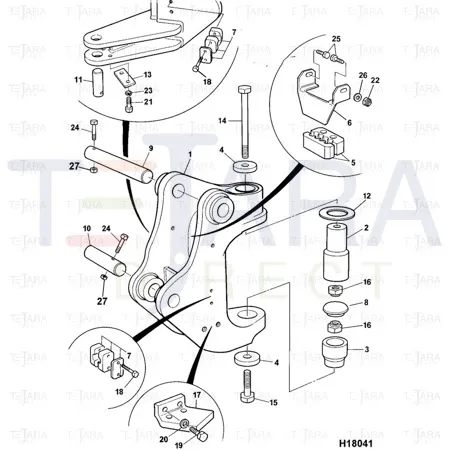 JCB Part No.# 1371/0703Z, NUT SELF LOCK - JCB Spare Parts