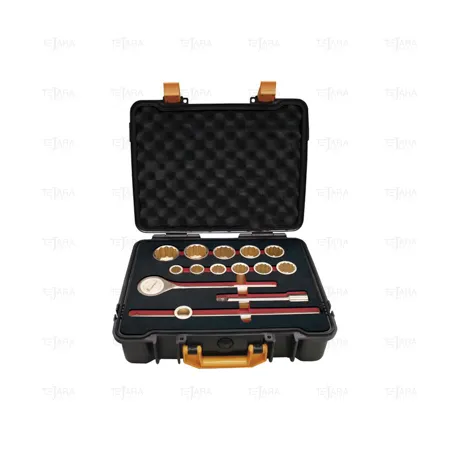 SET OF 14 SOCKET WRENCHES 3/4" (13/16" - 2" 12 EDGES) NON SPARKING Al-Bron - EGA Master